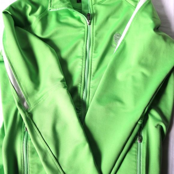 STRAIGHT DOWN Women's Medium Green Swing Jacket SCIOTO Golf Club - Picture 5 of 6